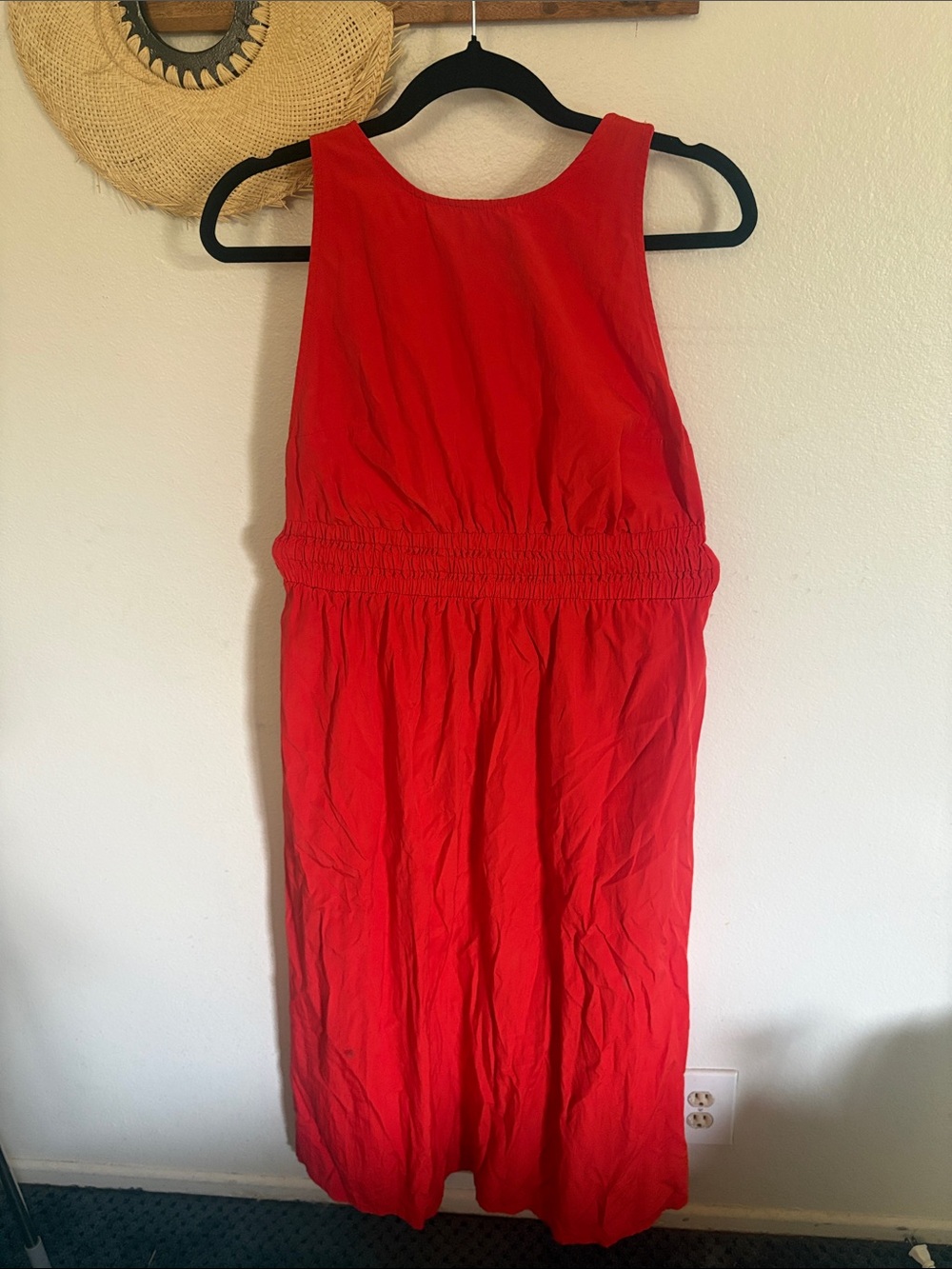 a new day Red Gathered Waist Maxi Dress
